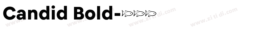 Candid Bold字体转换